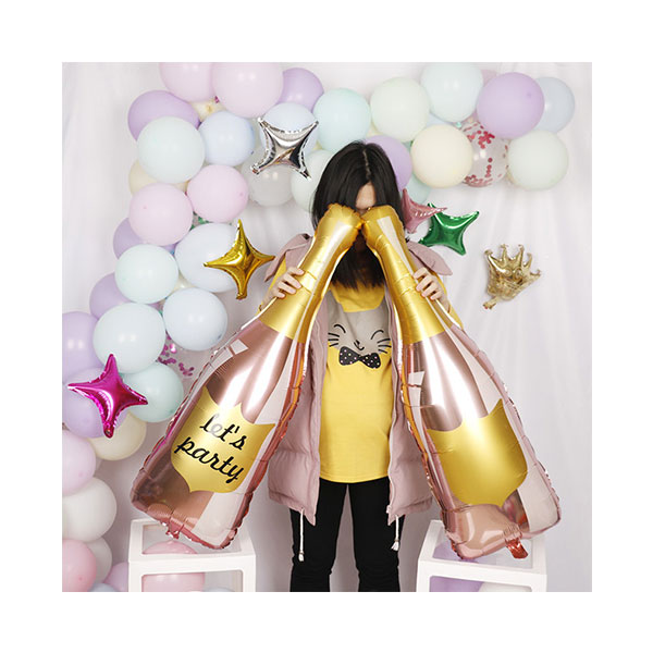 balon_butelka_rozowe_zloto_HurtowniaAnimatora_Pl